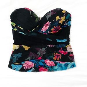 Bebe Floral Bustier Top